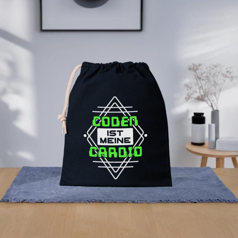Déclaration de Coden Développeur Computerfreak Scripting Sac cadeau en coton avec cordon (25 x 30 cm)
