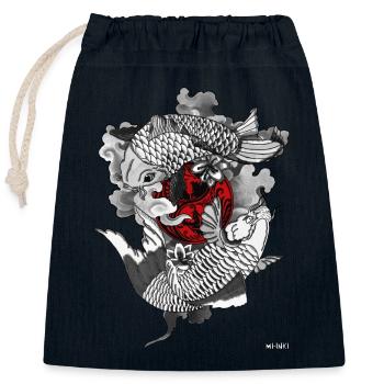 Vereinigung der Kois - Verschließbarer Geschenkbeutel aus Baumwolle (25x30cm) - Navy - Vorne