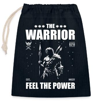 The Warrior - conception de jeux de rôle fantastiques cool - Sac cadeau en coton avec cordon (25 x 30 cm) - bleu marine - Devant