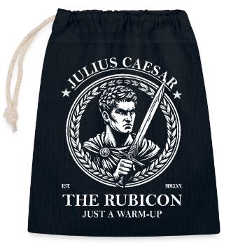 Caesar – Der Rubikon war nur das Warm-up - Verschließbarer Geschenkbeutel aus Baumwolle (25x30cm) - Navy - Vorne