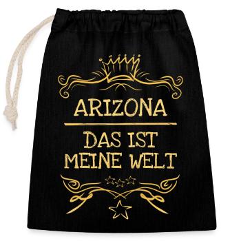 Arizona comme nom de fille - Sac cadeau en coton avec cordon (25 x 30 cm) - noir - Devant
