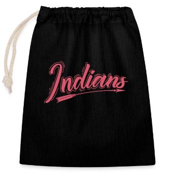 Les Indiens avec flèche Indians - Sac cadeau en coton avec cordon (25 x 30 cm) - noir - Devant