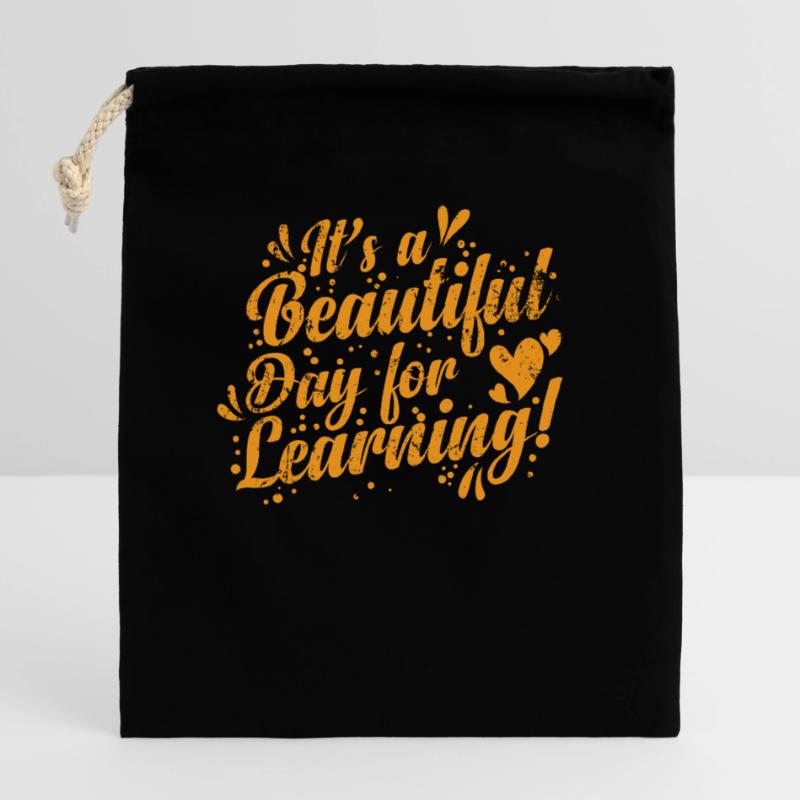 It's a Beautiful Day for Learning Beruf Verschließbarer Geschenkbeutel aus Baumwolle (25x30cm)