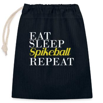 Mangez du sommeil Spikeball Répéter Roundball - Sac cadeau en coton avec cordon (25 x 30 cm) - bleu marine - Devant