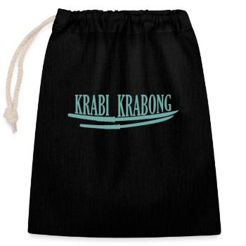 Krabi Krabong Schwerter und Degen Training - Verschließbarer Geschenkbeutel aus Baumwolle (25x30cm) - Schwarz - Vorne