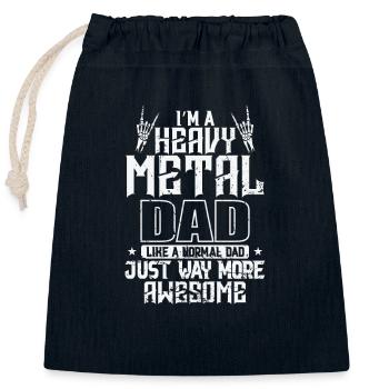 Je suis un groupe de musique génial de Heavy Metal Dad - Sac cadeau en coton avec cordon (25 x 30 cm) - bleu marine - Devant