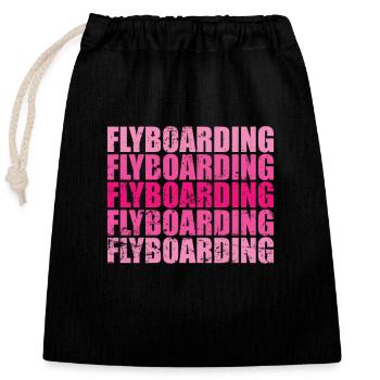 Flyboarding, fun, water sports, hobbies - Closable cotton gift bag (25x30cm) - black - Front