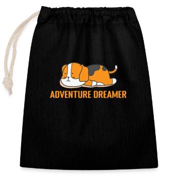 Adventure Dreamer Pajamas Pajamas - Closable cotton gift bag (25x30cm) - black - Front