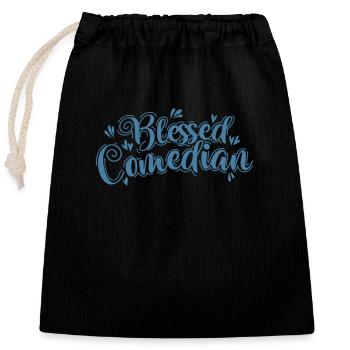 Bless Comedian Humor Joke - Closable cotton gift bag (25x30cm) - black - Front