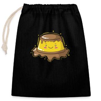 Pudding Delights Dessert - Closable cotton gift bag (25x30cm) - black - Front