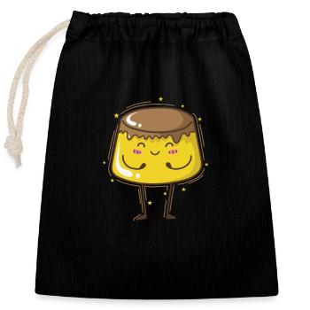 Pudding Lives Dessert Dessert - Closable cotton gift bag (25x30cm) - black - Front