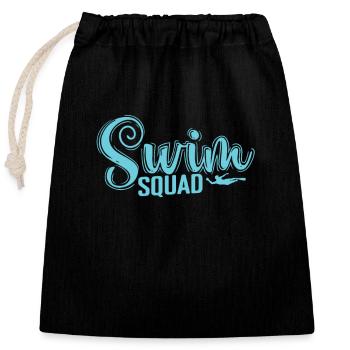 Swim Squad Sport Training - Verschließbarer Geschenkbeutel aus Baumwolle (25x30cm) - Schwarz - Vorne