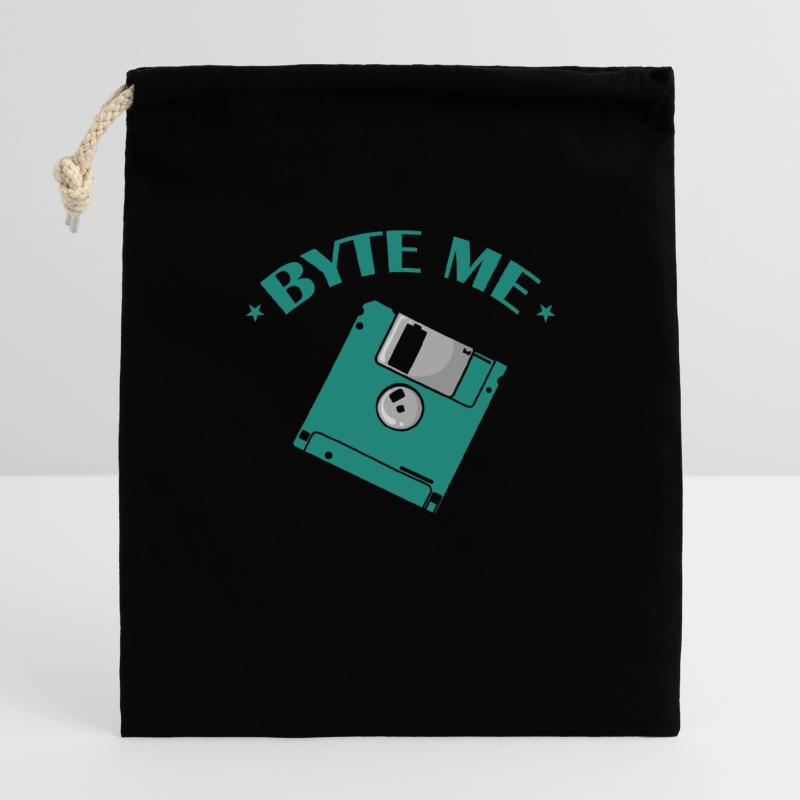 Byte me Floppy Disk Floppy Disk Retro Memory Module Closable cotton gift bag (25x30cm)