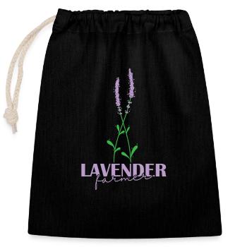 Lavendel Farmer Pflanze Garten Duft - Verschließbarer Geschenkbeutel aus Baumwolle (25x30cm) - Schwarz - Vorne