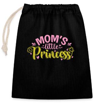 La petite princesse de maman - Sac cadeau en coton avec cordon (25 x 30 cm) - noir - Devant