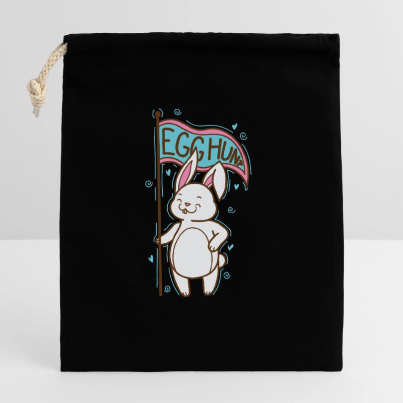 Egg Hunt Easter Easter Eggs Closable cotton gift bag (25x30cm)