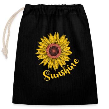 Sunshine Garden Plant Sunflower in Summer - Closable cotton gift bag (25x30cm) - black - Front
