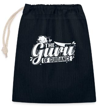 Le Gourou de la guidance - Sac cadeau en coton avec cordon (25 x 30 cm) - bleu marine - Devant