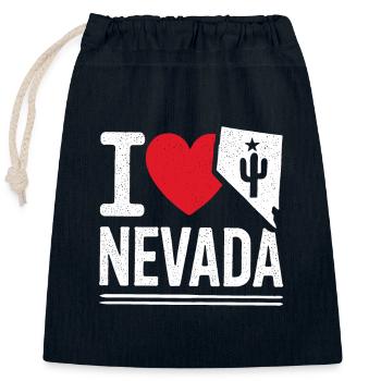 Ich Liebe Nevada | Männer Frauen - Verschließbarer Geschenkbeutel aus Baumwolle (25x30cm) - Navy - Vorne