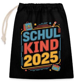 Inscriptions à l’école primaire Rentrée 2025 - Sac cadeau en coton avec cordon (25 x 30 cm) - noir - Devant