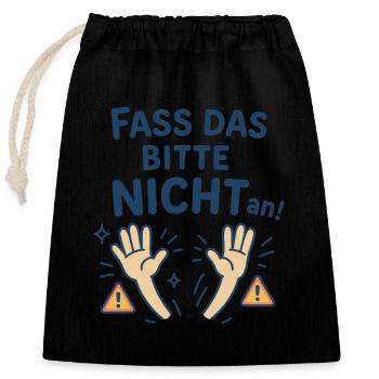 Bébé Dire Design Rampant Maman Papa Fils Fille - Sac cadeau en coton avec cordon (25 x 30 cm) - noir - Devant
