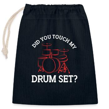 Schlagzeuger Drumsticks Schlagzeug - Verschließbarer Geschenkbeutel aus Baumwolle (25x30cm) - Navy - Vorne