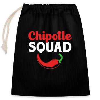 Chipotle Chilli Jalapeno Hot Chili Chili Pepper - Closable cotton gift bag (25x30cm) - black - Front