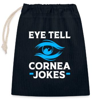 Optician Ophthalmologist - Closable cotton gift bag (25x30cm) - navy - Front