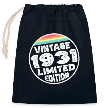 Limited Edition since 1931 Birthday Gift - Closable cotton gift bag (25x30cm) - navy - Front