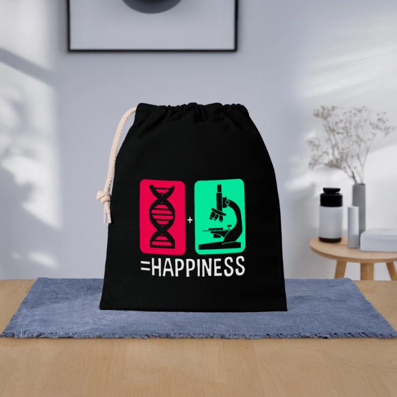 Structural formula molecule Closable cotton gift bag (25x30cm)