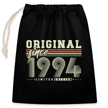Original since 1994 Limited edition - Closable cotton gift bag (25x30cm) - black - Front