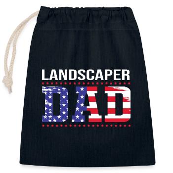 Landschaftsgärtner Gärtner Gärtnerei Garten - Verschließbarer Geschenkbeutel aus Baumwolle (25x30cm) - Navy - Vorne