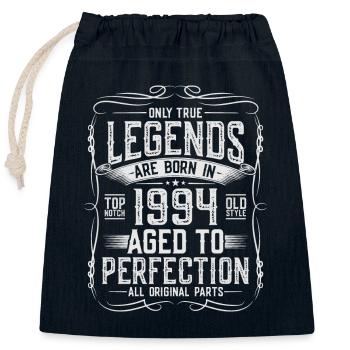 Legends were born in 1994 - Closable cotton gift bag (25x30cm) - navy - Front