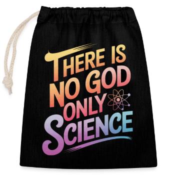 Atheismus Atheist Anti-Religion Agnostiker - Verschließbarer Geschenkbeutel aus Baumwolle (25x30cm) - Schwarz - Vorne