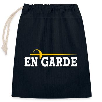 Fechten - Verschließbarer Geschenkbeutel aus Baumwolle (25x30cm) - Navy - Vorne