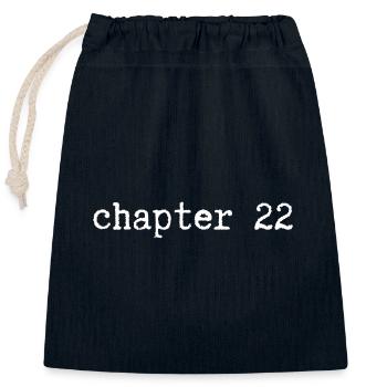 chapter 22 Birthday - Closable cotton gift bag (25x30cm) - navy - Front