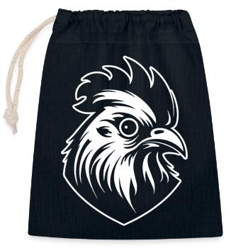 Huhn Hühnerstall Geflügel Hahn Bauernhof - Verschließbarer Geschenkbeutel aus Baumwolle (25x30cm) - Navy - Vorne