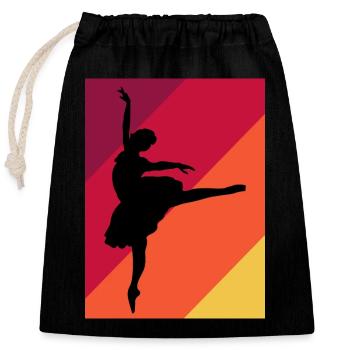 Dancing Dance Music - Verschließbarer Geschenkbeutel aus Baumwolle (25x30cm) - Schwarz - Vorne