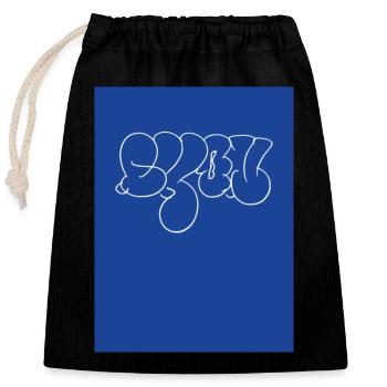 Le Street Art lyonnais - Sac cadeau en coton avec cordon (25 x 30 cm) - noir - Devant