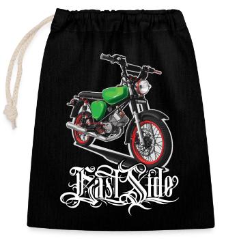 S51 (vert) // Illustration - Sac cadeau en coton avec cordon (25 x 30 cm) - noir - Devant