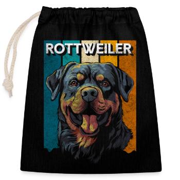 Pedigree Promenade de chien - Sac cadeau en coton avec cordon (25 x 30 cm) - noir - Devant