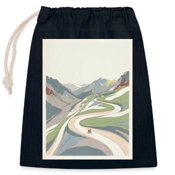 Alpe d’Huez — Mémoire cycliste - Sac cadeau en coton avec cordon (25 x 30 cm) - bleu marine - Devant
