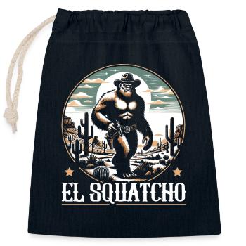 Western Bigfoot Lover Sasquatch Yeti - Verschließbarer Geschenkbeutel aus Baumwolle (25x30cm) - Navy - Vorne
