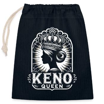 Keno Gambling Casino Game Lover Joueurs de loterie - Sac cadeau en coton avec cordon (25 x 30 cm) - bleu marine - Devant