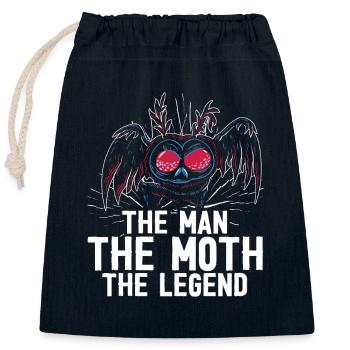 Mothman Lover Mythical Creature Cryptozoology - Closable cotton gift bag (25x30cm) - navy - Front