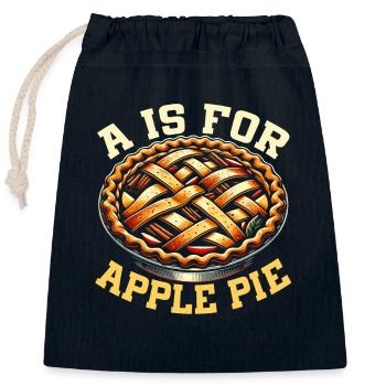 Amateurs de tarte aux pommes - Sac cadeau en coton avec cordon (25 x 30 cm) - bleu marine - Devant