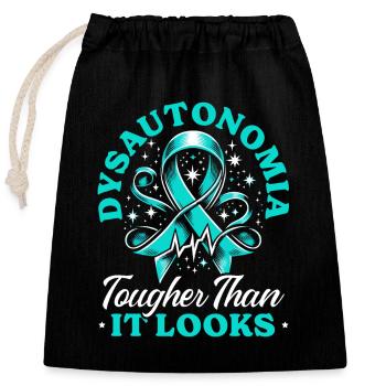Dysautonomia Awareness Chronic Illness - Closable cotton gift bag (25x30cm) - black - Front