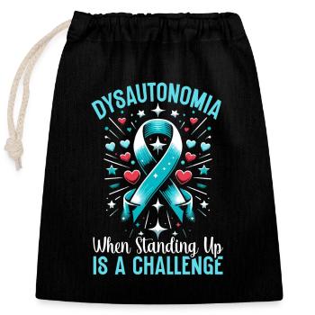 Dysautonomia Awareness Chronic Illness - Closable cotton gift bag (25x30cm) - black - Front