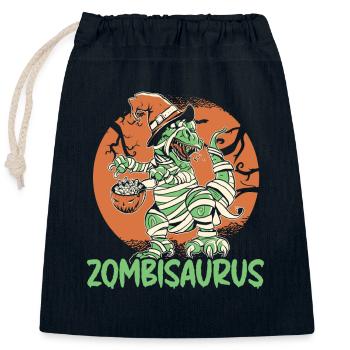 Funny Halloween Costume Dinosaur Lover - Closable cotton gift bag (25x30cm) - navy - Front