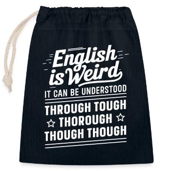 Grammatik, Polizei, Englischlehrer, - Verschließbarer Geschenkbeutel aus Baumwolle (25x30cm) - Navy - Vorne